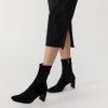 ST. AGNI Suede Ankle Boot - Black | Heels