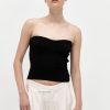 ST. AGNI Curve Knit Top - Black | Knitwear