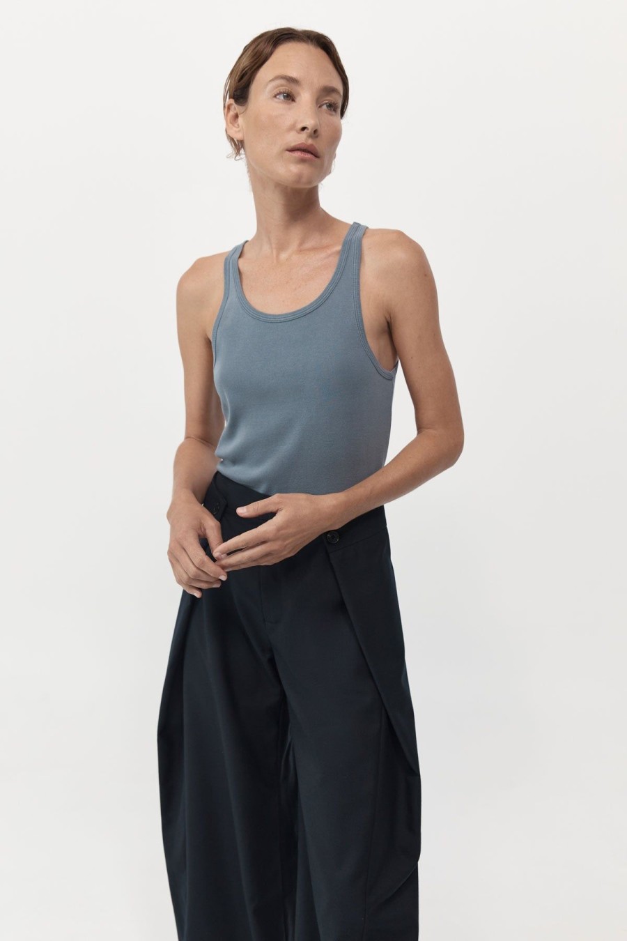 ST. AGNI Organic Cotton Everyday Tank - Diesel Grey | Basics