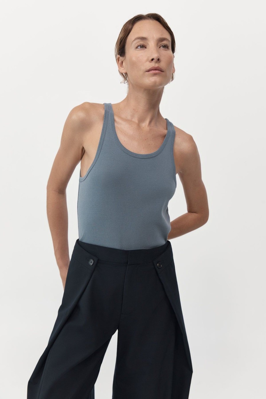 ST. AGNI Organic Cotton Everyday Tank - Diesel Grey | Basics