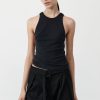 ST. AGNI Organic Cotton V Back Tank - Black | Uni