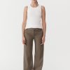 ST. AGNI 90s Panelled Pants - Kelp | Tailoring