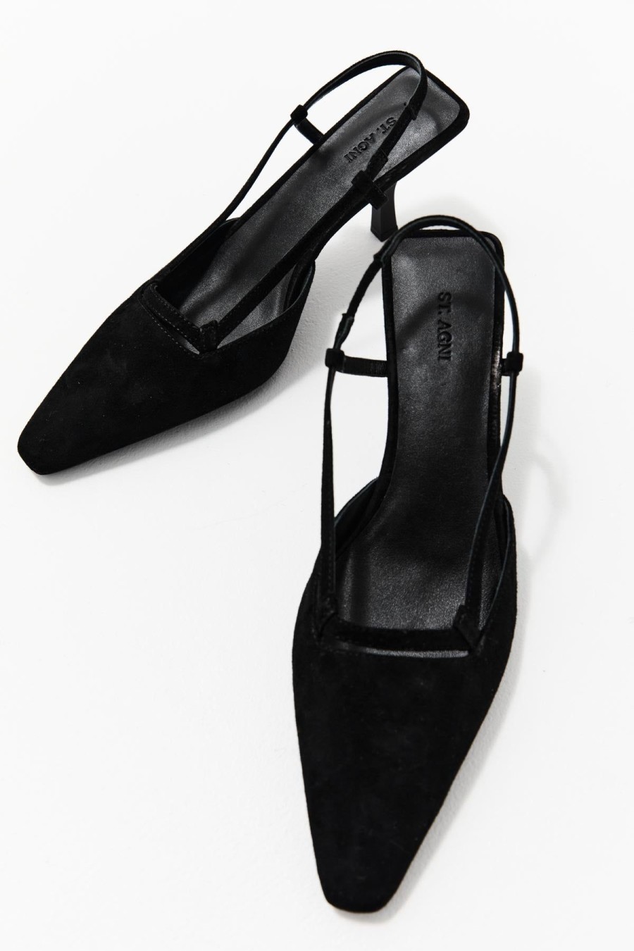 ST. AGNI Sling Back Heel - Black | Heels