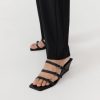 ST. AGNI Mini Ring Detail Wedge - Black | Heels