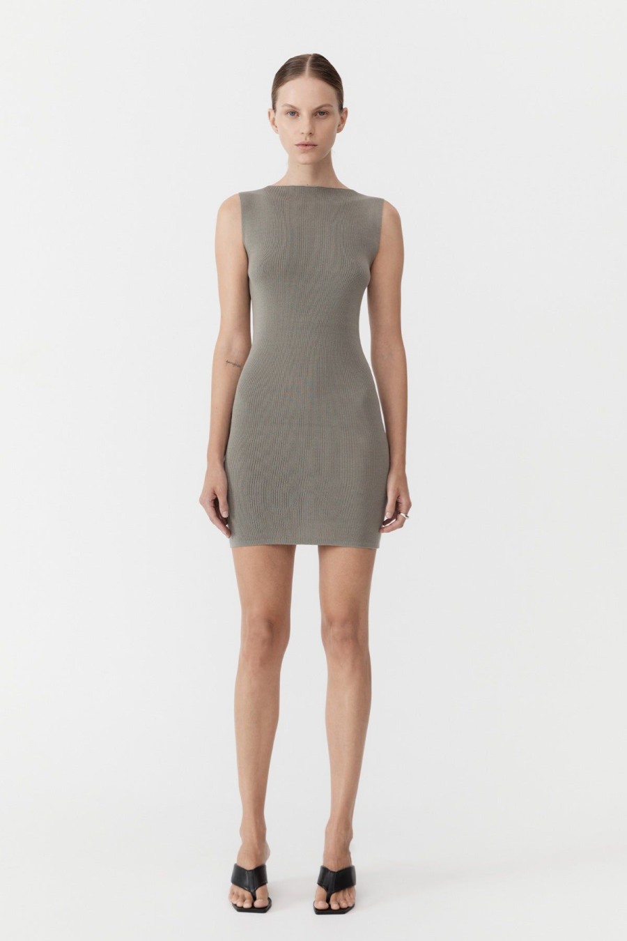 ST. AGNI Vas Knit Mini Dress - Shadow | Dresses