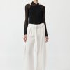 ST. AGNI Fold Trousers - Off White | Tailoring