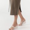 ST. AGNI Cross Strap Wedge - Ivory | Heels