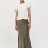 ST. AGNI Bias Slip Skirt - Kelp | Skirts