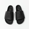 ST. AGNI Woven Everyday Flatform Slide - Black | Flatforms