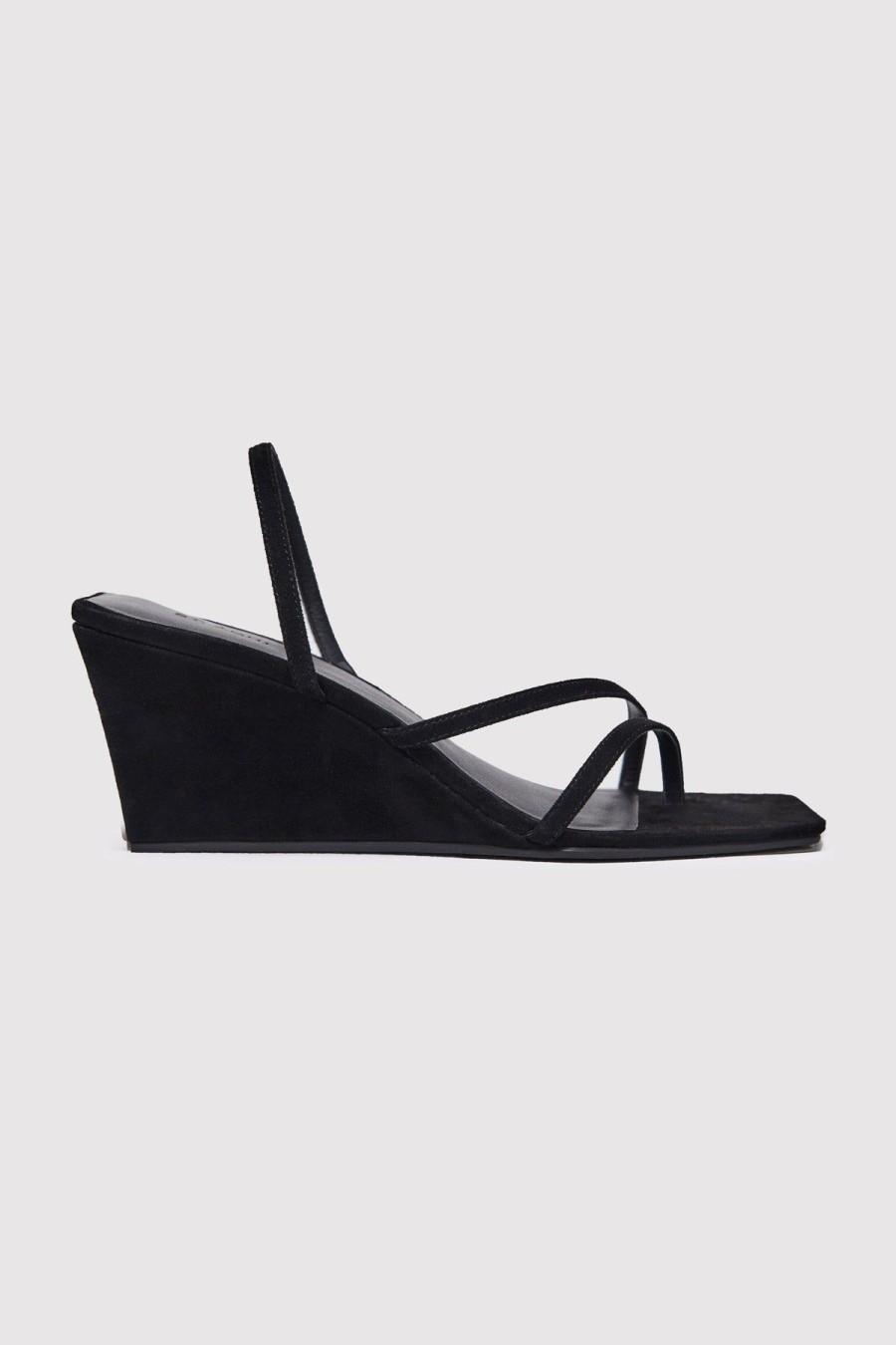 ST. AGNI Spiral Wedge - Black | Heels