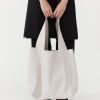 ST. AGNI Suede Soft Tote - Cool White | Uni