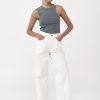 ST. AGNI Organic Cotton Asymmetric Tank - Diesel Grey | Basics