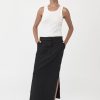 ST. AGNI Low waisted Tailored Skirt - Black | Tailoring