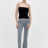 ST. AGNI Low Waist Knit Pants - Grey Marle | Knitwear