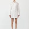 ST. AGNI Cotton Oversized Shirt Dress - White | Shirts