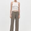 ST. AGNI Straight Leg Trousers - Castor Grey | Pants