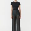 ST. AGNI Sheer Silk Gauze Pants - Soot | Pants