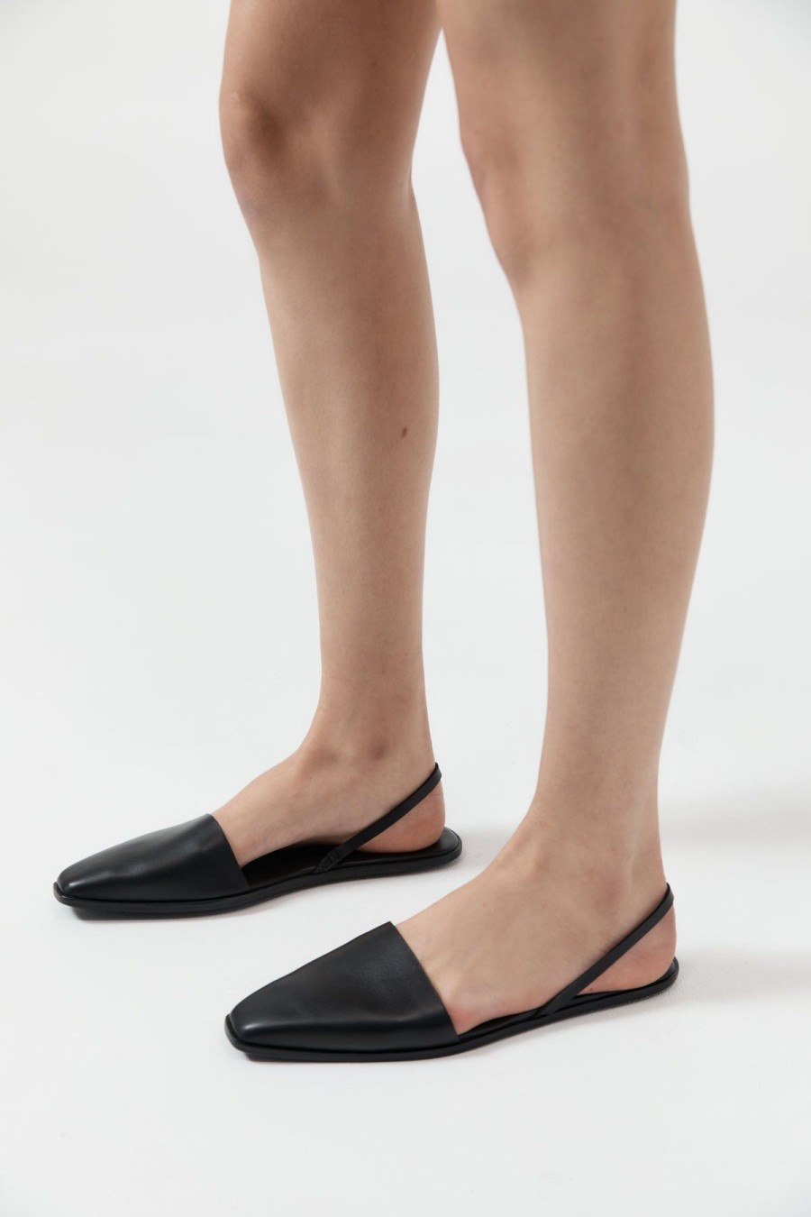 ST. AGNI Sling Back Flat - Black | Flats