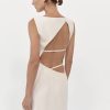 ST. AGNI Cut Out Midi Dress - Cool White | Tailoring