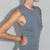 ST. AGNI Organic Cotton Cut Out Tank - Diesel Grey | Singlets