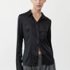 ST. AGNI Soft Silk Shirt - Black | Shirts