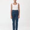 ST. AGNI High Waist Crop Straight Jeans - Indigo | Pants