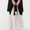 ST. AGNI Suede Soft Tote - Cool White | Bags