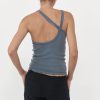 ST. AGNI Organic Cotton Abstract Singlet - Diesel Grey | Tops