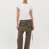 ST. AGNI Utilitarian Pocket Mini Skirt - Kelp | Tailoring