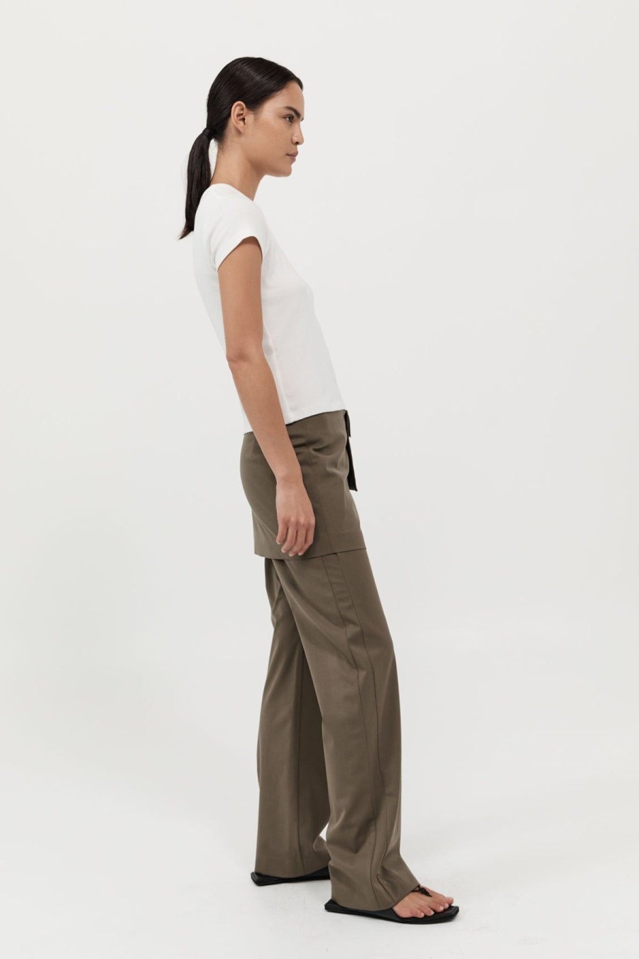 ST. AGNI Utilitarian Pocket Mini Skirt - Kelp | Tailoring