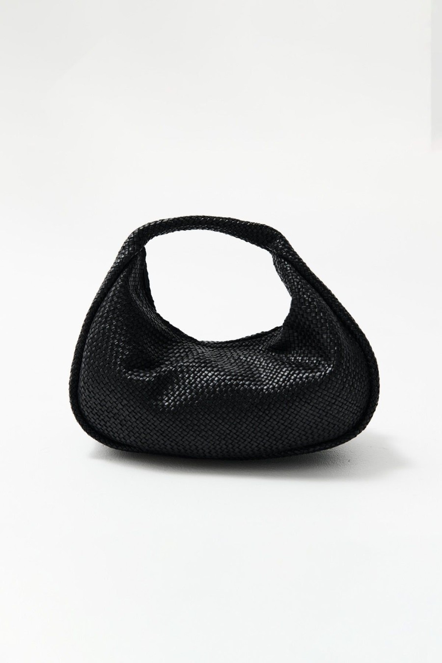 ST. AGNI Woven Bon Bon Bag - Black | Bags