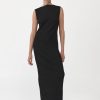 ST. AGNI Vas Pleat Knit Dress - Black | Knitwear