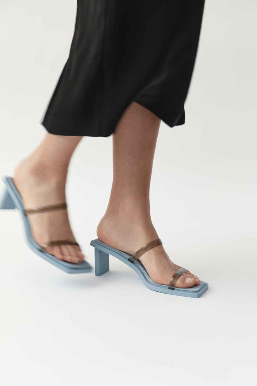 ST. AGNI Transparent Heel - Slate | Heels