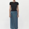 ST. AGNI Midi Wrap Skirt - Slate | Skirts