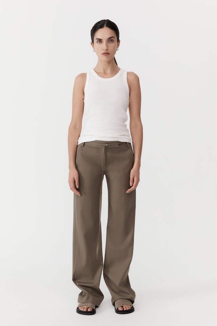 ST. AGNI 90s Panelled Pants - Kelp | Pants