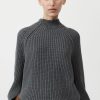 ST. AGNI Split Sleeve Jumper - Smoke | Knitwear