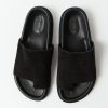 ST. AGNI Loe Suede Slide - Black | Slides