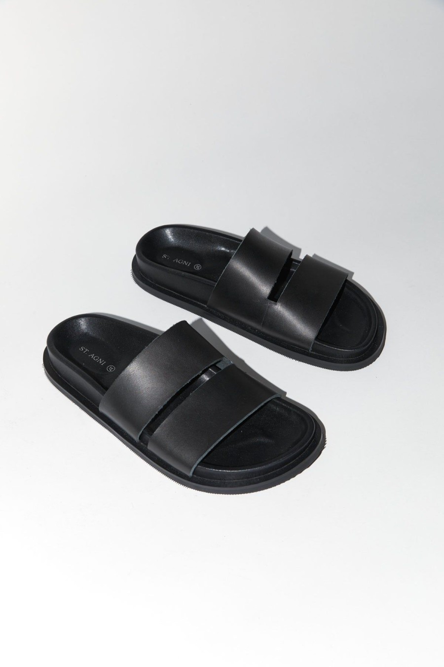 ST. AGNI Cut Out Slide - Black | Slides