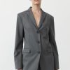 ST. AGNI Homme Belted Blazer - Pewter Grey | Jackets