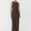 ST. AGNI Stitch Detail Dress - Kelp | Dresses