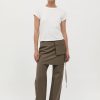 ST. AGNI Utilitarian Pocket Mini Skirt - Kelp | Skirts