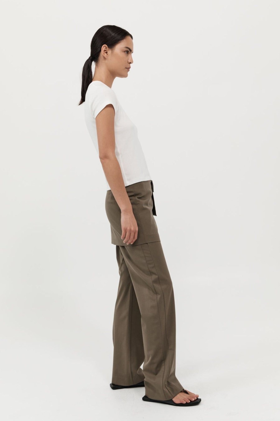 ST. AGNI Utilitarian Pocket Mini Skirt - Kelp | Skirts