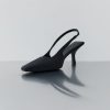 ST. AGNI Paris Sling Back Kitten Heel - Black | Heels