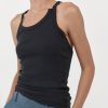 ST. AGNI Organic Cotton Abstract Singlet - Black | Basics