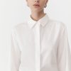 ST. AGNI Open Back Shirt - White | Shirts