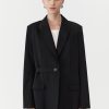 ST. AGNI Belt Detail Blazer - Black | Jackets