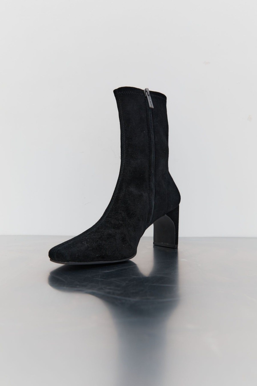 ST. AGNI Suede Ankle Boot - Black | Boots