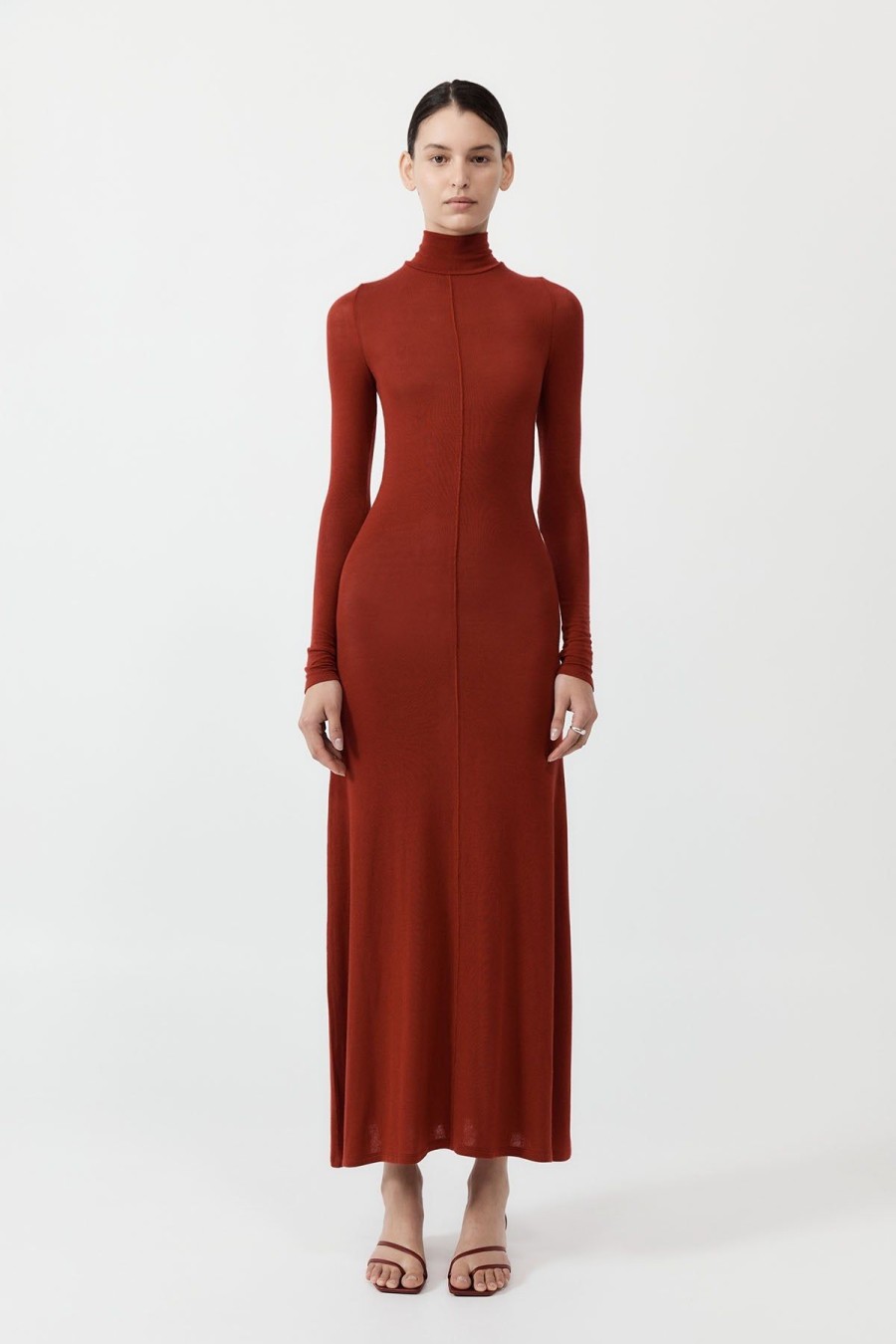 ST. AGNI Jersey Maxi Dress - Rouge | Knitwear