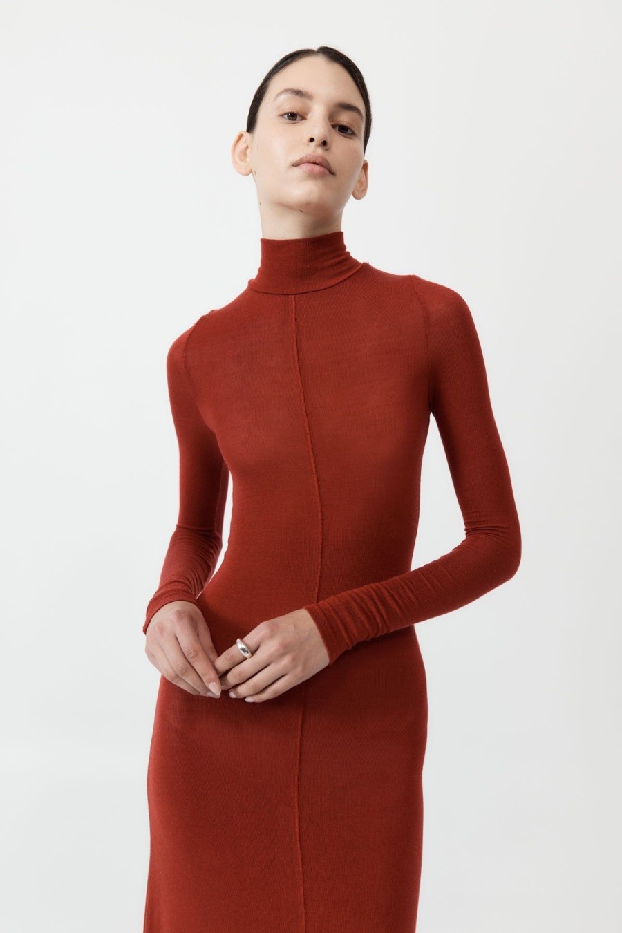 ST. AGNI Jersey Maxi Dress - Rouge | Knitwear