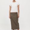 ST. AGNI Belted Pencil Skirt - Kelp | Skirts